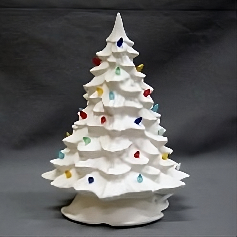Chesapeake CCX823 Large Bisque Christmas Tree and Accessories
