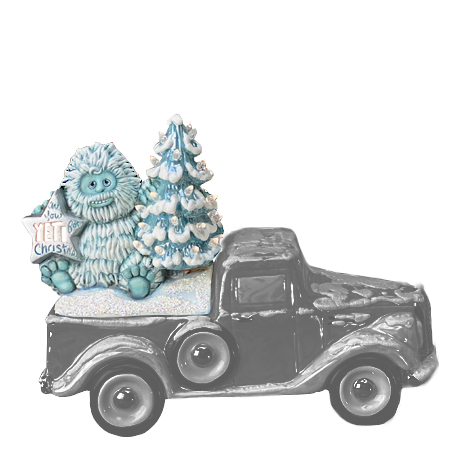 CLEARANCE 4214 Yeti for Pickup 5.5”T x 5”W - Pickup sold separately - Paint  Your Own Adorable Ceramic Keepsake