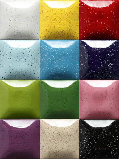 Speckled Mayco Stroke and Coat Wonderglaze for Bisque Set B 1-2oz - Set of 12 - Assorted Colors