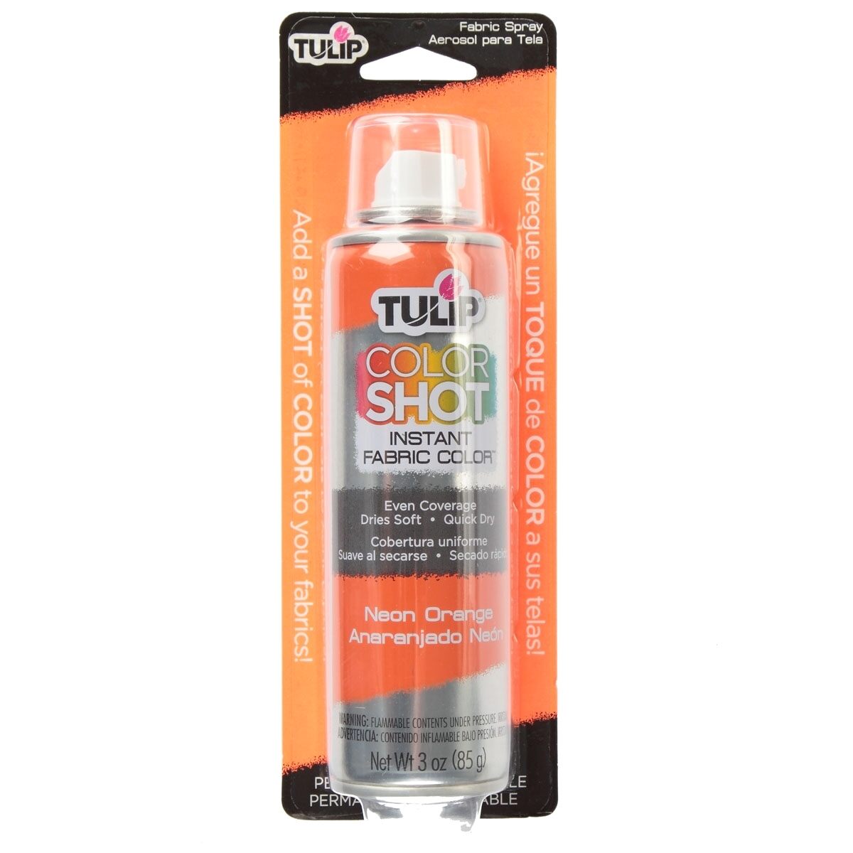 Tulip Color Shot Instant Fabric Color Spray 3 oz White, Quick Dry